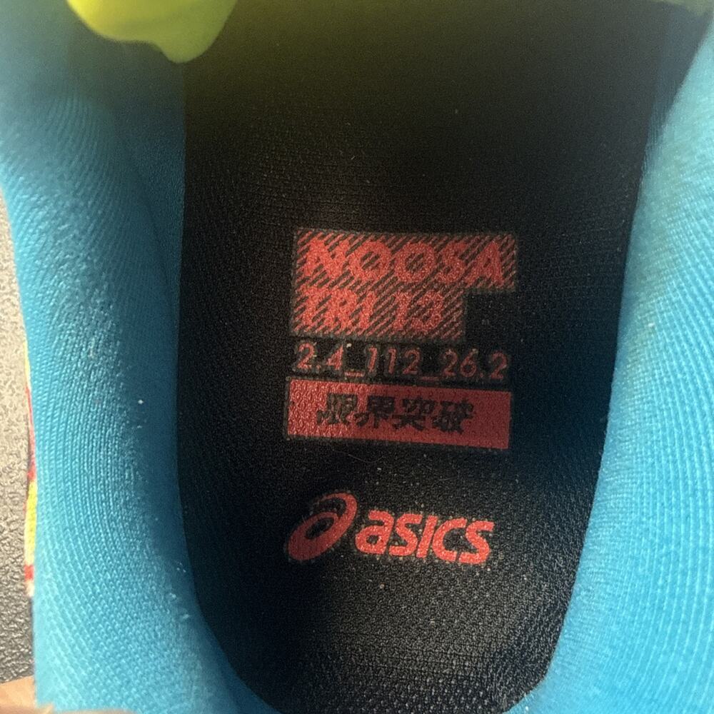 ASICS Noosa Tri 13 Color Injection Hazard Green Digital Aqua 1011B021-300 Men 12 - Picture 5 of 9